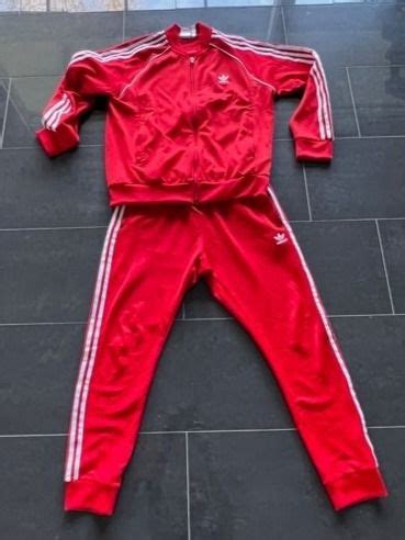 adidas anzug in rot